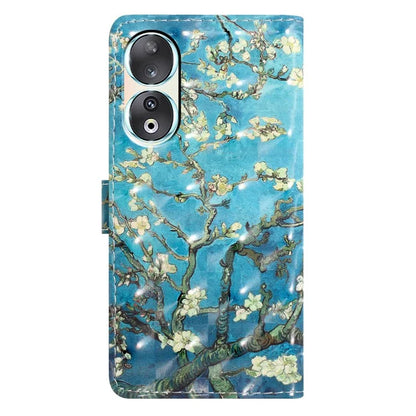 For Honor 90 Case Shockproof Flip Wallet PU Leather 3D Pattern Phone Cover