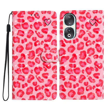 For Honor 90 Case Shockproof Flip Wallet PU Leather 3D Pattern Phone Cover