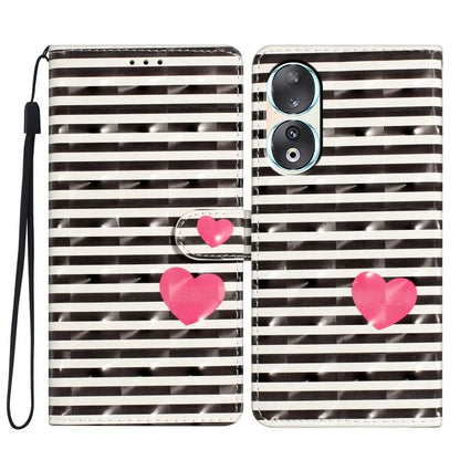 For Honor 90 Case Shockproof Flip Wallet PU Leather 3D Pattern Phone Cover