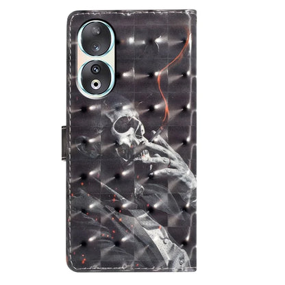 For Honor 90 Case Shockproof Flip Wallet PU Leather 3D Pattern Phone Cover