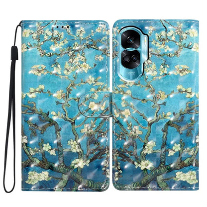 For Honor 90 Lite 5G / X50i 5G Case 3D Pattern Folding Stand PU Leather Phone Cover