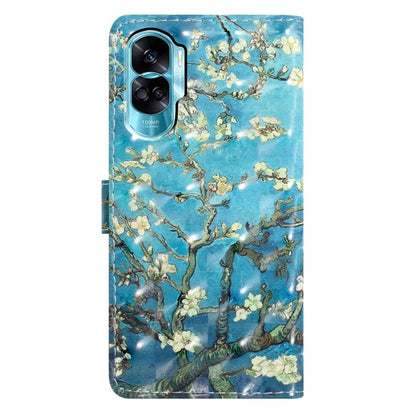 For Honor 90 Lite 5G / X50i 5G Case 3D Pattern Folding Stand PU Leather Phone Cover