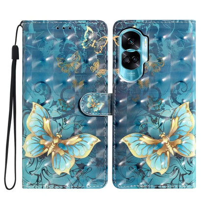 For Honor 90 Lite 5G / X50i 5G Case 3D Pattern Folding Stand PU Leather Phone Cover