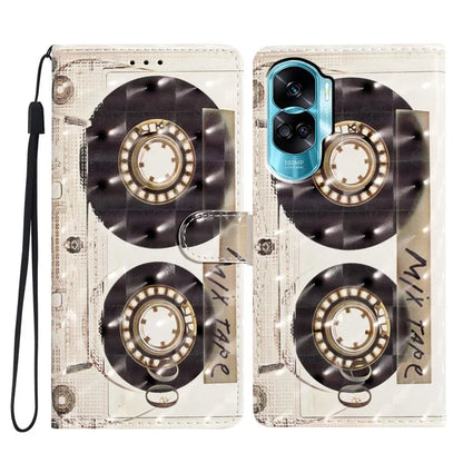 For Honor 90 Lite 5G / X50i 5G Case 3D Pattern Folding Stand PU Leather Phone Cover