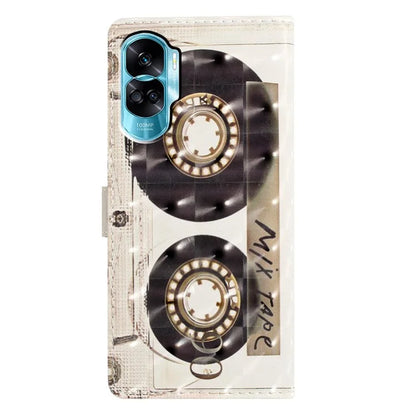 For Honor 90 Lite 5G / X50i 5G Case 3D Pattern Folding Stand PU Leather Phone Cover