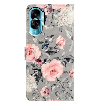 For Honor 90 Lite 5G / X50i 5G Case 3D Pattern Folding Stand PU Leather Phone Cover
