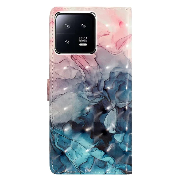 For Xiaomi 13 Pro 5G Case PU Leather 3D Pattern Wallet Magnetic Phone Cover