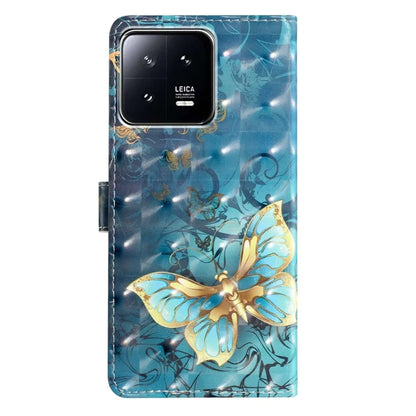 For Xiaomi 13 Pro 5G Case PU Leather 3D Pattern Wallet Magnetic Phone Cover