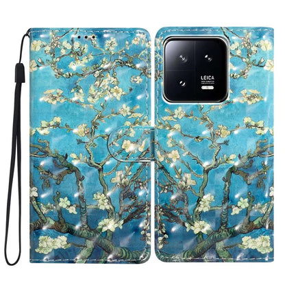 For Xiaomi 13 Pro 5G Case PU Leather 3D Pattern Wallet Magnetic Phone Cover