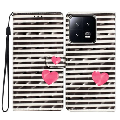 For Xiaomi 13 Pro 5G Case PU Leather 3D Pattern Wallet Magnetic Phone Cover