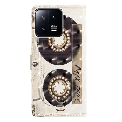 For Xiaomi 13 Pro 5G Case PU Leather 3D Pattern Wallet Magnetic Phone Cover