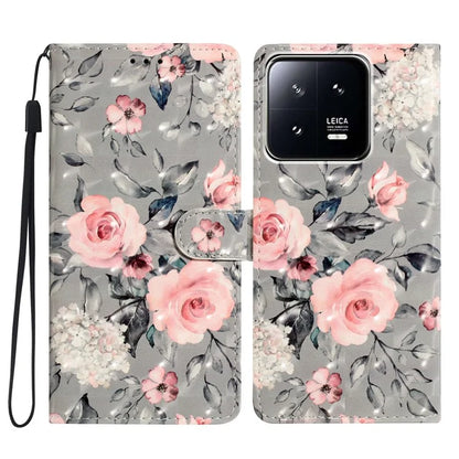 For Xiaomi 13 Pro 5G Case PU Leather 3D Pattern Wallet Magnetic Phone Cover