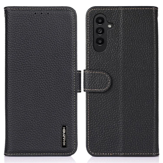 KHAZNEH For Samsung Galaxy A05s 4G Case Genuine Cow Leather Phone Cover with Wallet