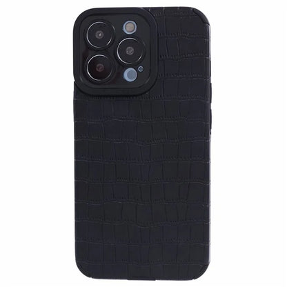 For iPhone 14 Pro Case Crocodile Texture PU Leather+TPU Phone Back Cover