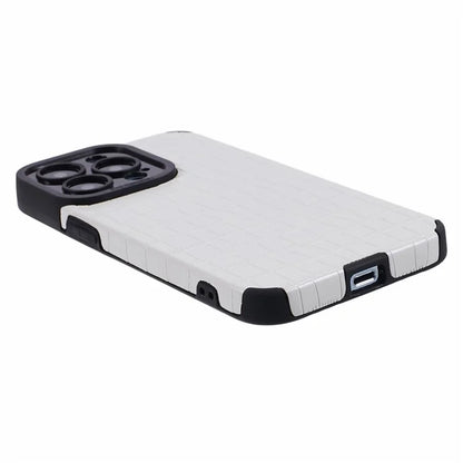 For iPhone 14 Pro Case Crocodile Texture PU Leather+TPU Phone Back Cover