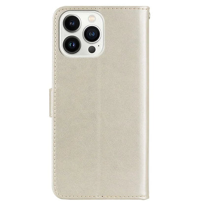 For iPhone 15 Pro Case Rhinestone Owl Imprinted PU Leather Stand Wallet Phone Shell
