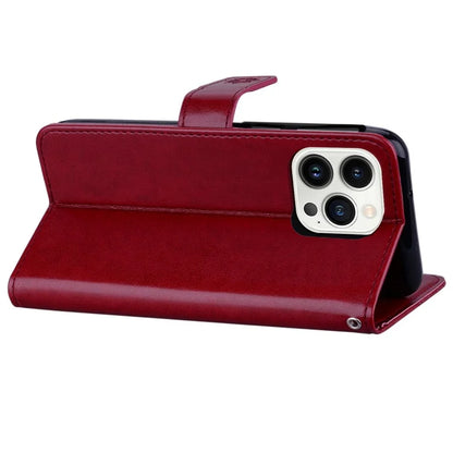 For iPhone 15 Pro Case Rhinestone Owl Imprinted PU Leather Stand Wallet Phone Shell