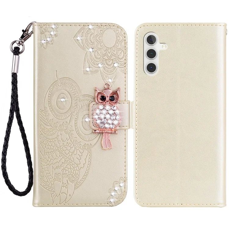 For Samsung Galaxy A05s 4G Case Rhinestone Decor Leather Phone Wallet Cover with Stand
