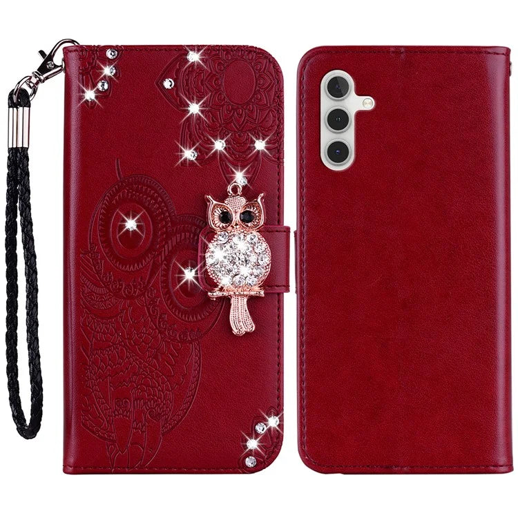 For Samsung Galaxy A05s 4G Case Rhinestone Decor Leather Phone Wallet Cover with Stand