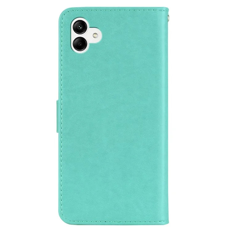 For Samsung Galaxy A05 4G Case Rhinestone Decor Owl Pattern Leather Phone Wallet Cover