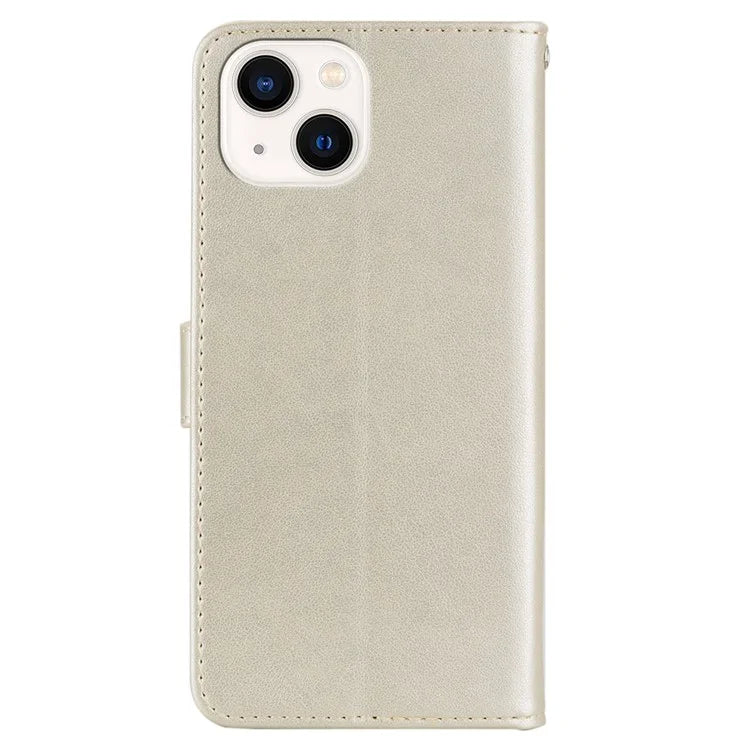 For iPhone 15 Case Owl Pattern PU Leather Stand Wallet Flip Phone Cover