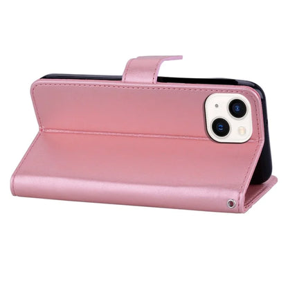 For iPhone 15 Case Owl Pattern PU Leather Stand Wallet Flip Phone Cover