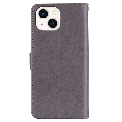 For iPhone 15 Case Owl Pattern PU Leather Stand Wallet Flip Phone Cover
