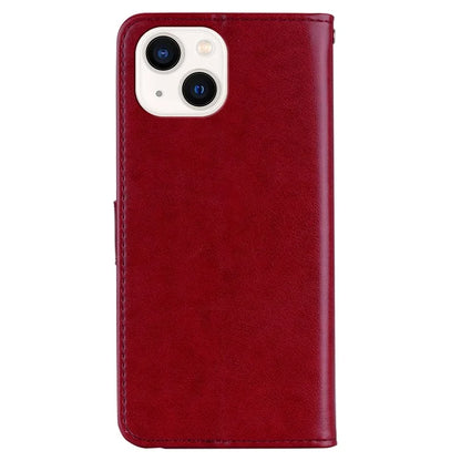 For iPhone 15 Case Owl Pattern PU Leather Stand Wallet Flip Phone Cover