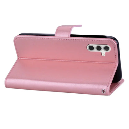 For Samsung Galaxy A15 4G Case Leather Wallet Owl Flower Imprinted Cell Phone Cover