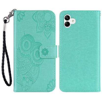 For Samsung Galaxy A05 4G Case Owl Imprinted PU Leather Anti-drop Phone Wallet Cover