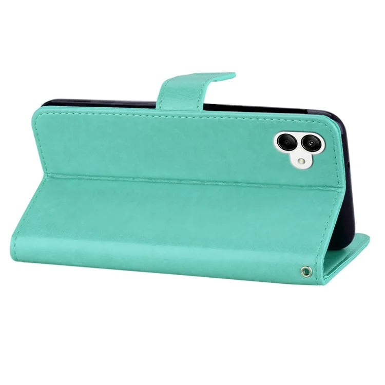 For Samsung Galaxy A05 4G Case Owl Imprinted PU Leather Anti-drop Phone Wallet Cover