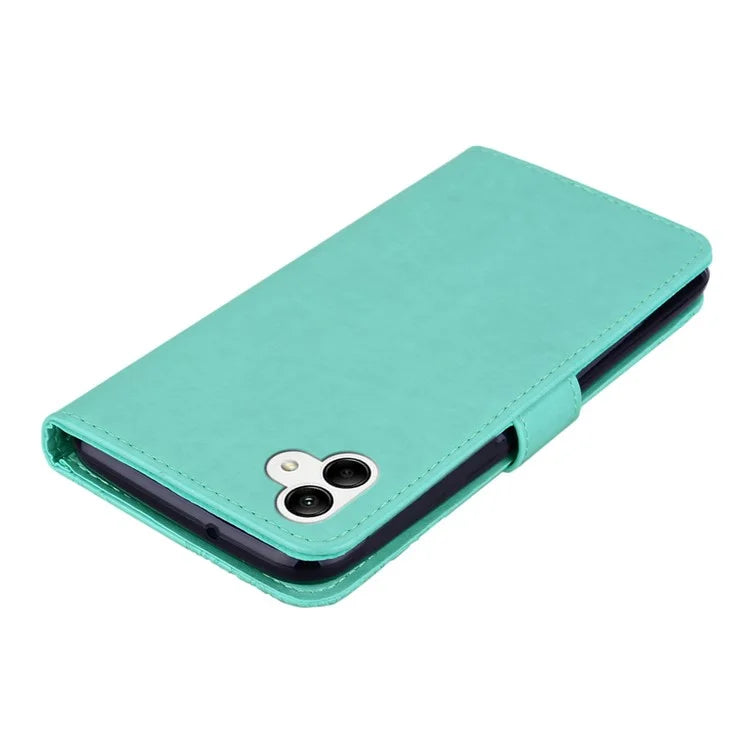 For Samsung Galaxy A05 4G Case Owl Imprinted PU Leather Anti-drop Phone Wallet Cover