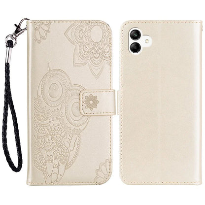 For Samsung Galaxy A05 4G Case Owl Imprinted PU Leather Anti-drop Phone Wallet Cover