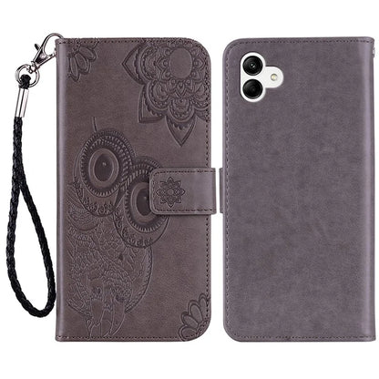 For Samsung Galaxy A05 4G Case Owl Imprinted PU Leather Anti-drop Phone Wallet Cover