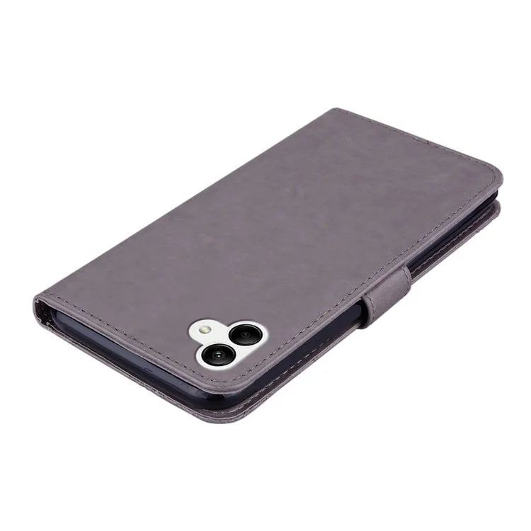 For Samsung Galaxy A05 4G Case Owl Imprinted PU Leather Anti-drop Phone Wallet Cover