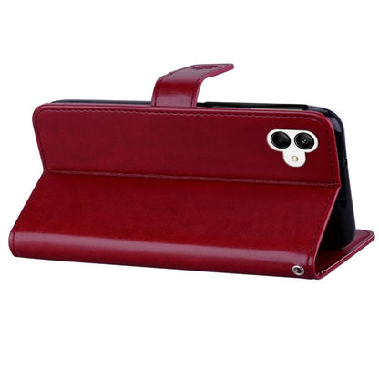 For Samsung Galaxy A05 4G Case Owl Imprinted PU Leather Anti-drop Phone Wallet Cover