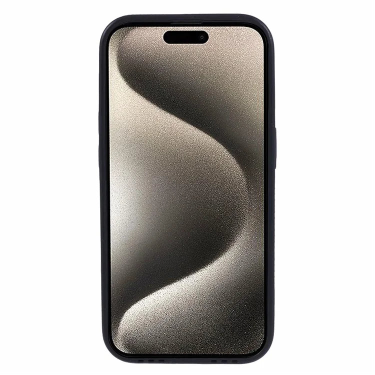 Morandi Style For iPhone 15 Pro Max Case TPU+PU Leather Back Guard Cover