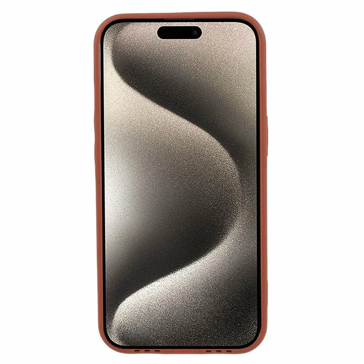 Morandi Style for iPhone 15 Pro Case Wristband Design TPU+PU Leather Phone Cover