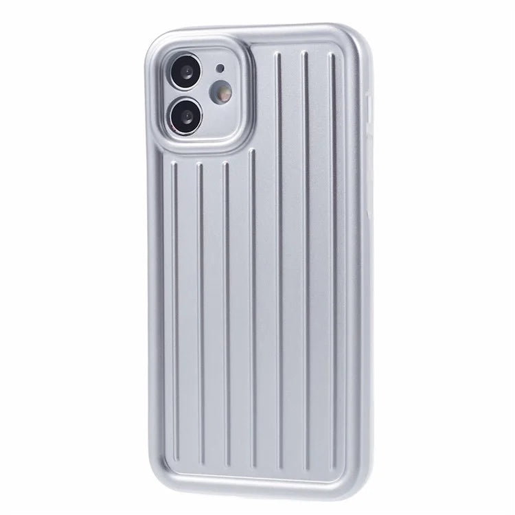 For iPhone 11 Case 3D Striped Pattern IMD TPU Anti-drop Phone Cover
