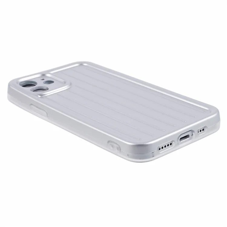For iPhone 11 Case 3D Striped Pattern IMD TPU Anti-drop Phone Cover