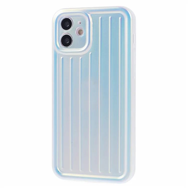 For iPhone 11 Case 3D Striped Pattern IMD TPU Anti-drop Phone Cover