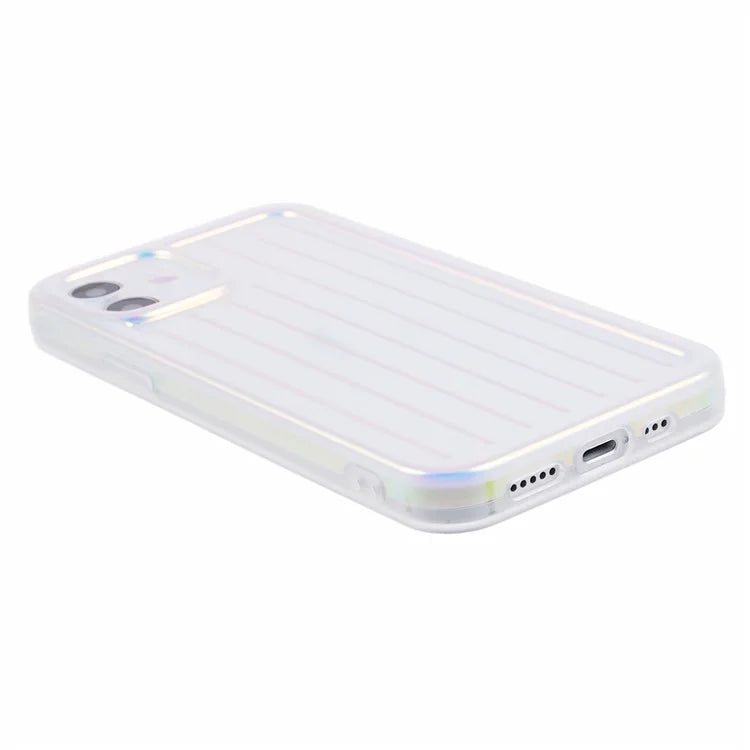 For iPhone 11 Case 3D Striped Pattern IMD TPU Anti-drop Phone Cover