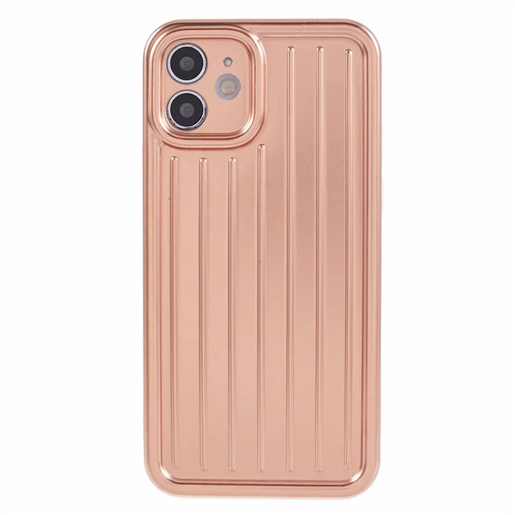 For iPhone 11 Case 3D Striped Pattern IMD TPU Anti-drop Phone Cover