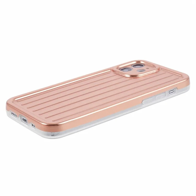 For iPhone 11 Case 3D Striped Pattern IMD TPU Anti-drop Phone Cover