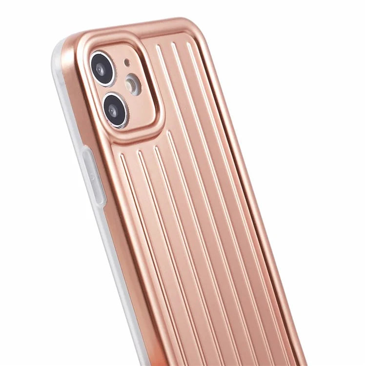 For iPhone 11 Case 3D Striped Pattern IMD TPU Anti-drop Phone Cover