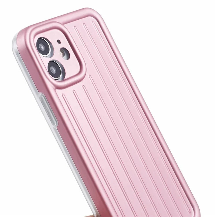 For iPhone 11 Case 3D Striped Pattern IMD TPU Anti-drop Phone Cover