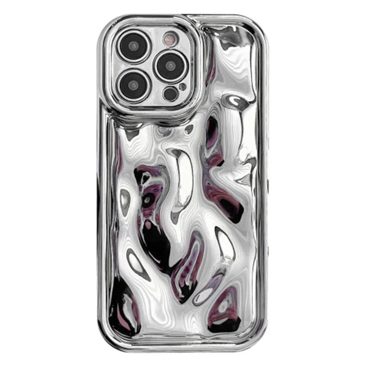 For iPhone 15 Pro Case TPU Meteorite Texture Electroplated Anti-fall Phone Cover