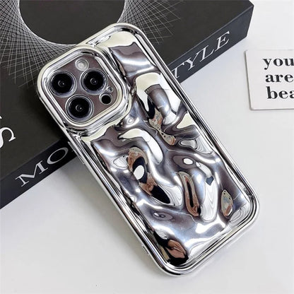 For iPhone 15 Pro Case TPU Meteorite Texture Electroplated Anti-fall Phone Cover