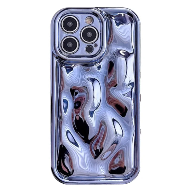 For iPhone 15 Pro Case TPU Meteorite Texture Electroplated Anti-fall Phone Cover
