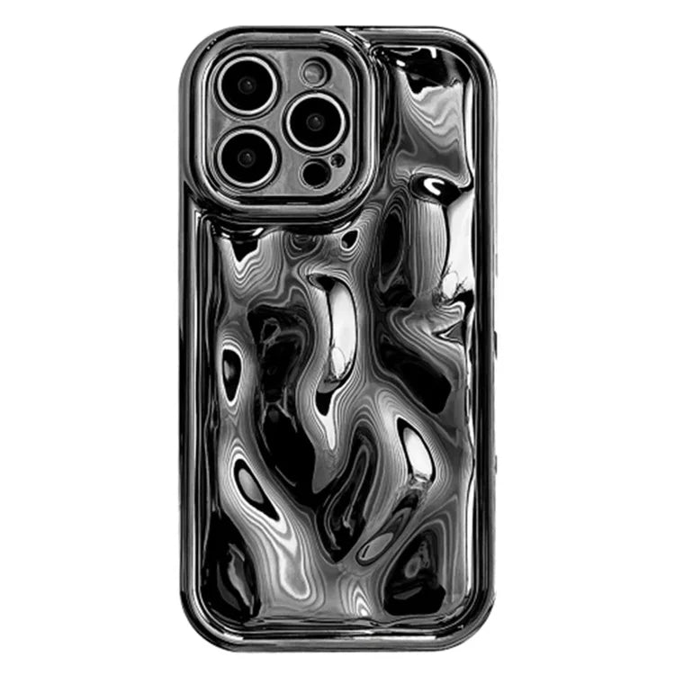 For iPhone 15 Pro Case TPU Meteorite Texture Electroplated Anti-fall Phone Cover